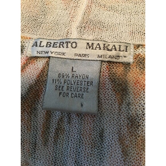 Alberto Makali Asymmetrical Open Animal Print Cardigan Short Sleeve  Size L. - Picture 6 of 6